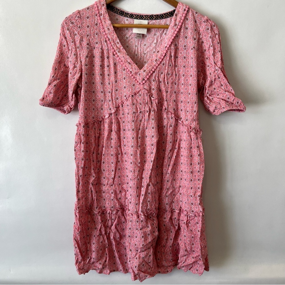 Knox Rose Pink Floral Boho Mini Dress